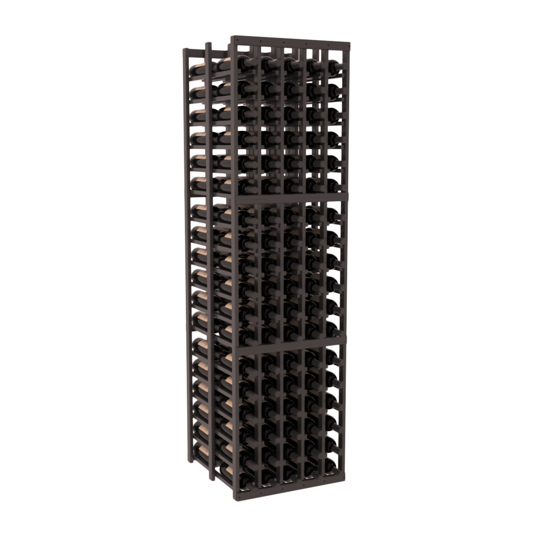 InstaCellar - 5 Column Double Deep Rack in Grand Mahogany Black stained with WineSafe™ Satin Sealant