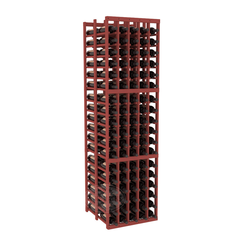 InstaCellar - 5 Column Double Deep Rack in Ponderosa Pine Cherry stained without WineSafe™ Satin Sealant