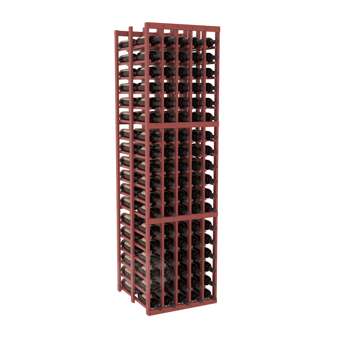 InstaCellar - 5 Column Double Deep Rack in Ponderosa Pine Cherry stained with WineSafe™ Satin Sealant
