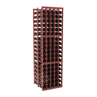 InstaCellar - 5 Column Double Deep Rack in Ponderosa Pine Cherry stained with WineSafe™ Satin Sealant