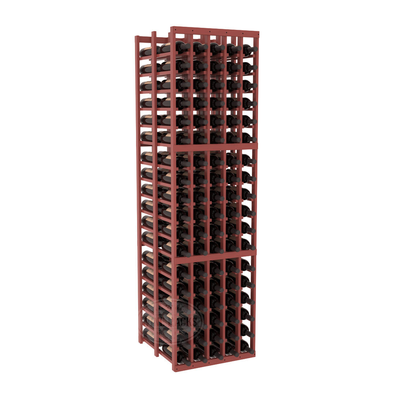 InstaCellar - 5 Column Double Deep Rack in Ponderosa Pine Cherry stained with WineSafe™ Satin Sealant