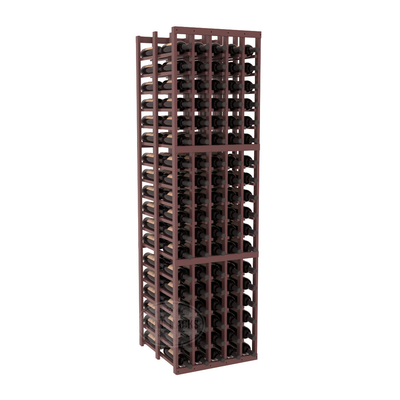 InstaCellar - 5 Column Double Deep Rack in Ponderosa Pine Walnut stained with WineSafe™ Satin Sealant