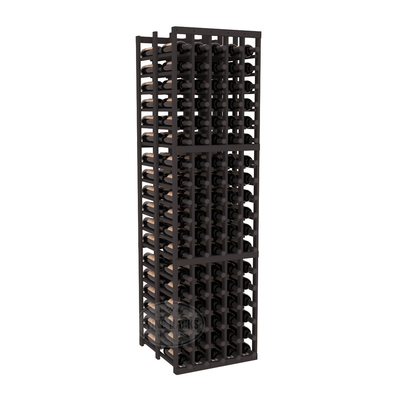 InstaCellar - 5 Column Double Deep Rack in Ponderosa Pine Black stained without WineSafe™ Satin Sealant