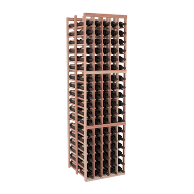 InstaCellar - 5 Column Double Deep Rack in Premium Redwood Unstained with WineSafe™ Satin Sealant