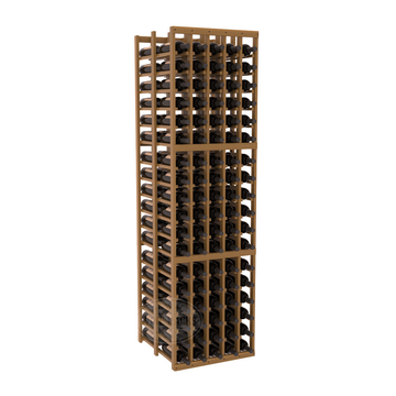InstaCellar - 5 Column Double Deep Rack in Premium Redwood Oak stained with WineSafe™ Satin Sealant