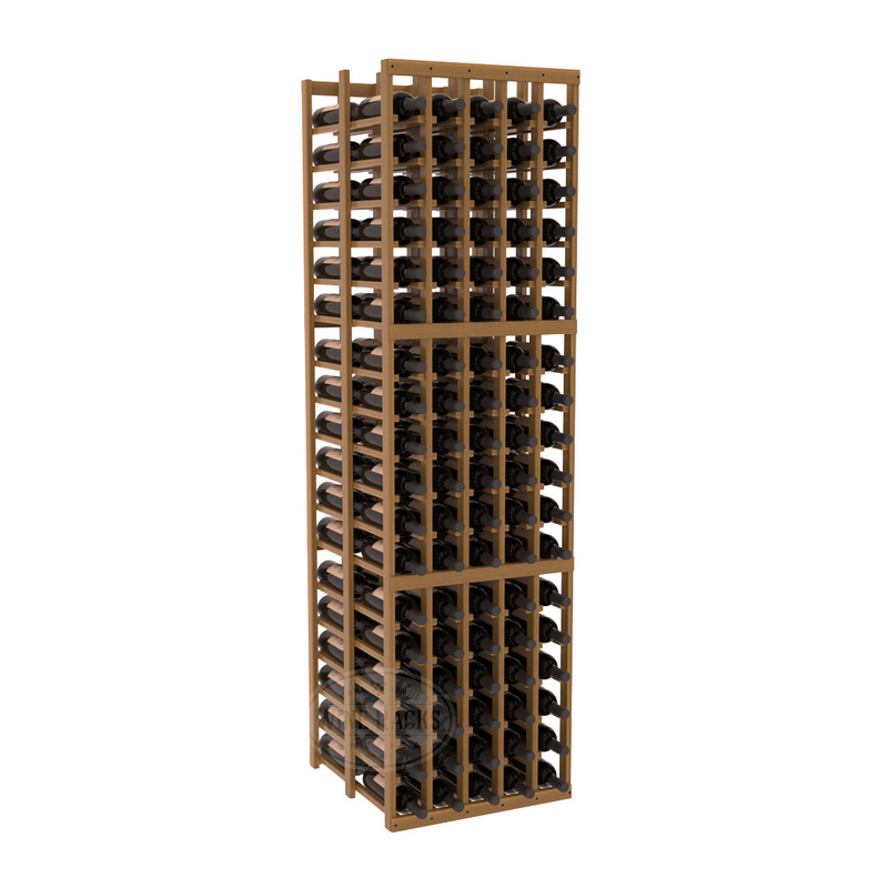 InstaCellar - 5 Column Double Deep Rack in Premium Redwood Oak stained with WineSafe™ Satin Sealant
