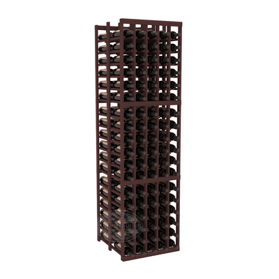InstaCellar - 5 Column Double Deep Rack in Premium Redwood Walnut stained without WineSafe™ Satin Sealant