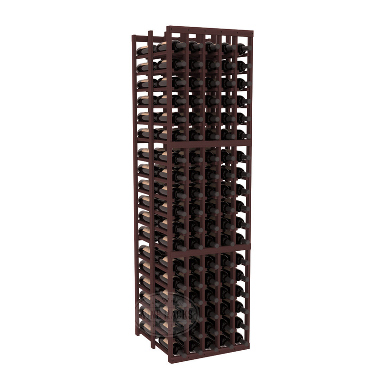 InstaCellar - 5 Column Double Deep Rack in Premium Redwood Walnut stained without WineSafe™ Satin Sealant