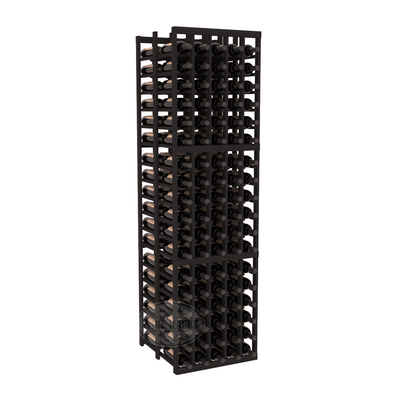 InstaCellar - 5 Column Double Deep Rack in Premium Redwood Black stained without WineSafe™ Satin Sealant