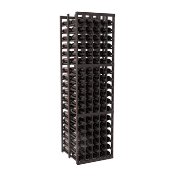 InstaCellar - 5 Column Double Deep Rack in Premium Redwood Black stained with WineSafe™ Satin Sealant