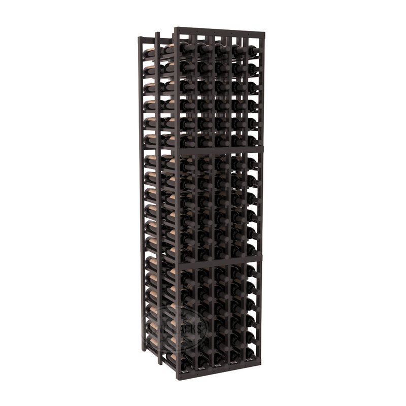 InstaCellar - 5 Column Double Deep Rack in Premium Redwood Black stained with WineSafe™ Satin Sealant