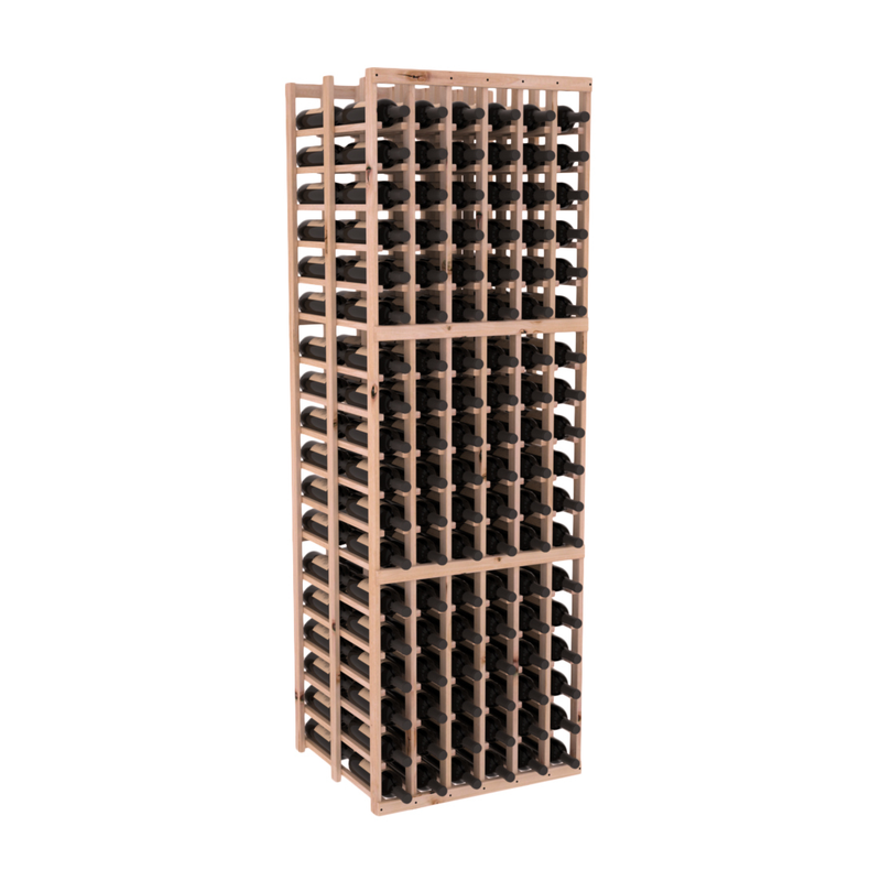 InstaCellar - 6 Column Double Deep Rack in Knotty Alder Unstained without WineSafe™ Satin Sealant