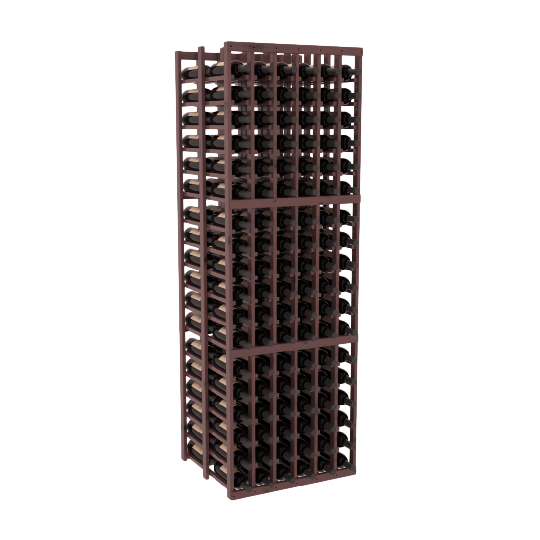 InstaCellar - 6 Column Double Deep Rack in Knotty Alder Walnut stained with WineSafe™ Satin Sealant
