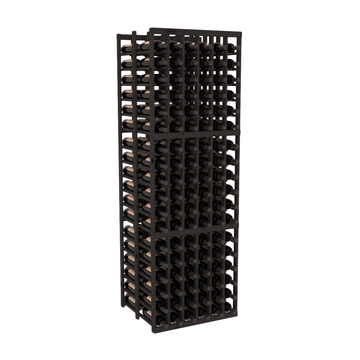 InstaCellar - 6 Column Double Deep Rack in Knotty Alder Black stained without WineSafe™ Satin Sealant