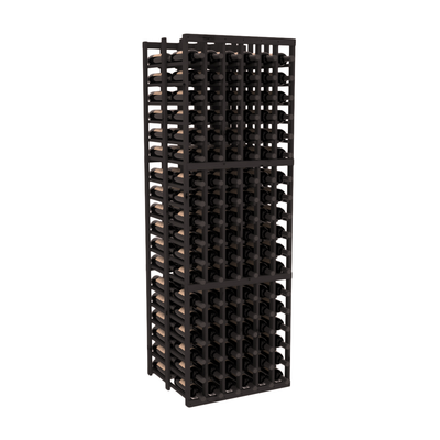 InstaCellar - 6 Column Double Deep Rack in Knotty Alder Black stained without WineSafe™ Satin Sealant