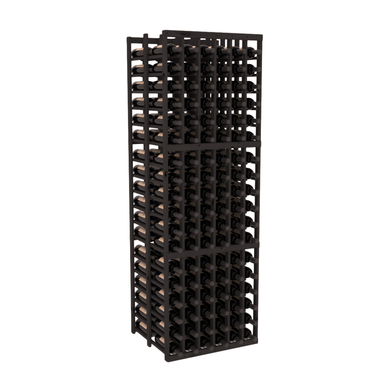 InstaCellar - 6 Column Double Deep Rack in Knotty Alder Black stained without WineSafe™ Satin Sealant
