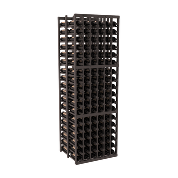InstaCellar - 6 Column Double Deep Rack in Knotty Alder Black stained with WineSafe™ Satin Sealant