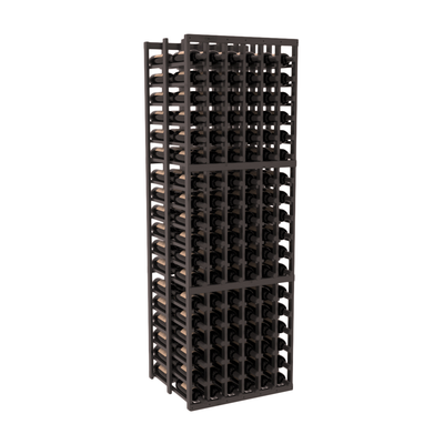InstaCellar - 6 Column Double Deep Rack in Knotty Alder Black stained with WineSafe™ Satin Sealant