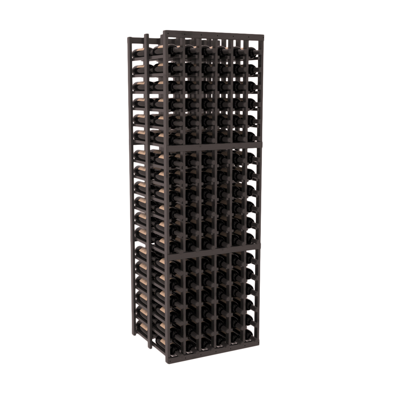 InstaCellar - 6 Column Double Deep Rack in Knotty Alder Black stained with WineSafe™ Satin Sealant