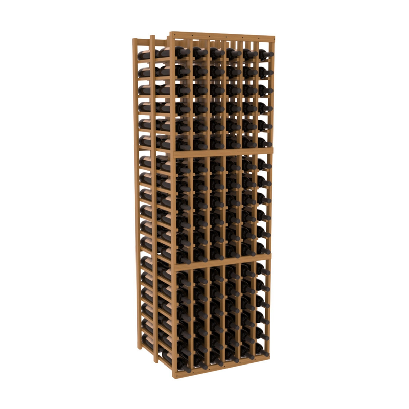 InstaCellar - 6 Column Double Deep Rack in Grand Mahogany Oak stained with WineSafe™ Satin Sealant