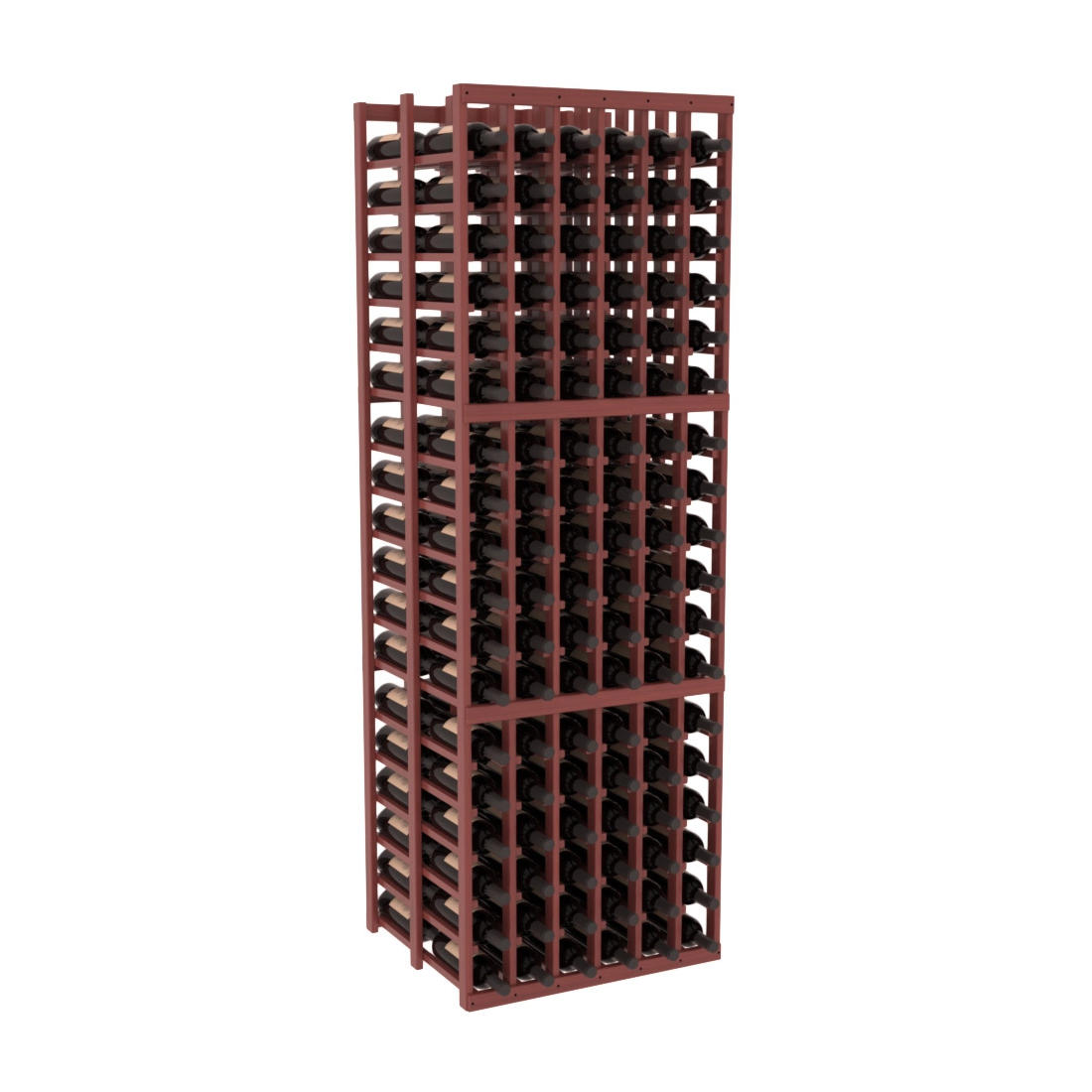 InstaCellar - 6 Column Double Deep Rack in Grand Mahogany Cherry stained with WineSafe™ Satin Sealant