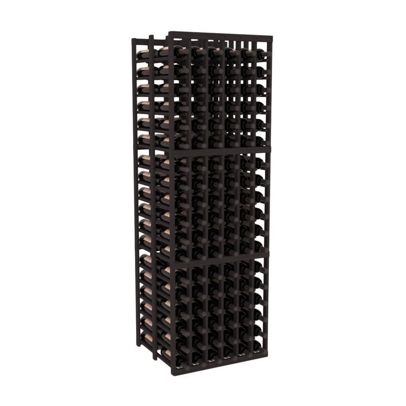 InstaCellar - 6 Column Double Deep Rack in Grand Mahogany Black stained without WineSafe™ Satin Sealant