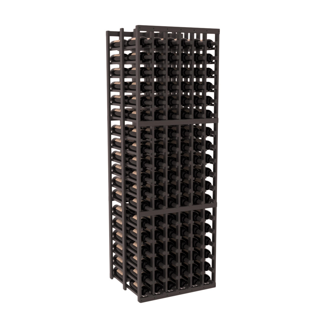 InstaCellar - 6 Column Double Deep Rack in Grand Mahogany Black stained with WineSafe™ Satin Sealant