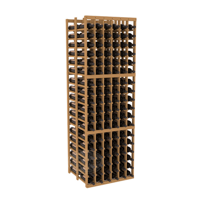 InstaCellar - 6 Column Double Deep Rack in Ponderosa Pine Oak stained without WineSafe™ Satin Sealant
