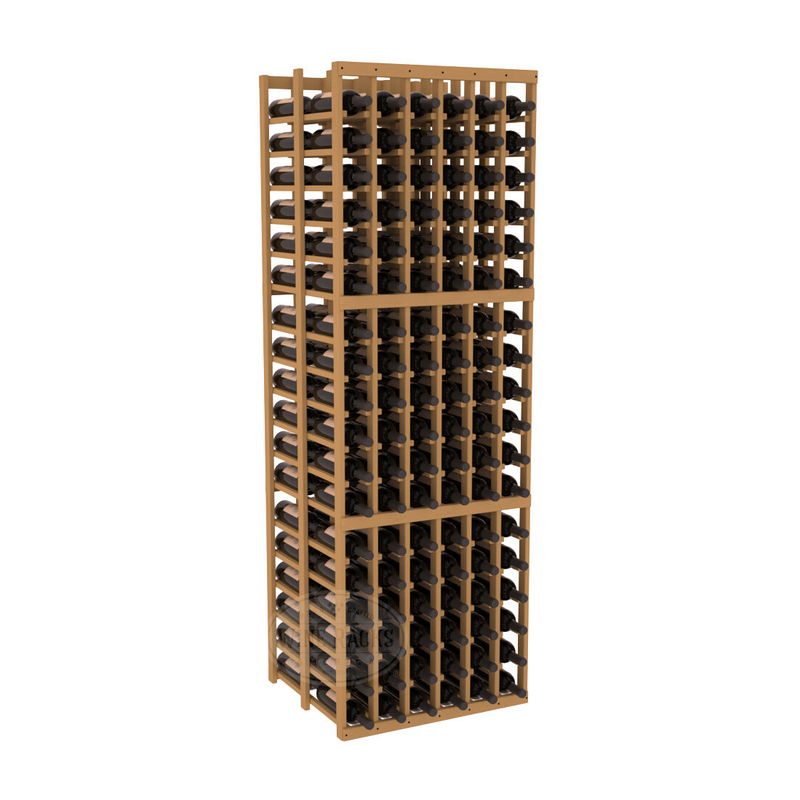 InstaCellar - 6 Column Double Deep Rack in Ponderosa Pine Oak stained without WineSafe™ Satin Sealant