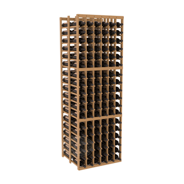 InstaCellar - 6 Column Double Deep Rack in Ponderosa Pine Oak stained with WineSafe™ Satin Sealant
