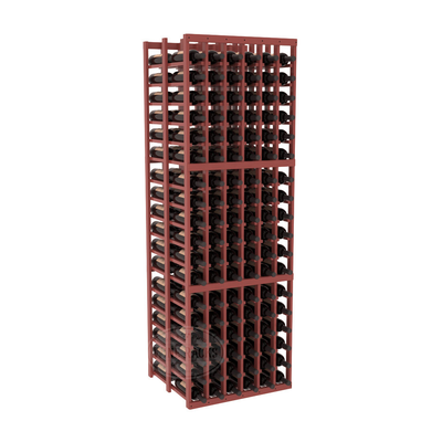 InstaCellar - 6 Column Double Deep Rack in Ponderosa Pine Cherry stained with WineSafe™ Satin Sealant