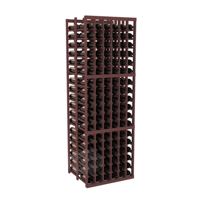 InstaCellar - 6 Column Double Deep Rack in Ponderosa Pine Walnut stained without WineSafe™ Satin Sealant