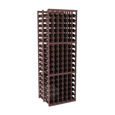 InstaCellar - 6 Column Double Deep Rack in Ponderosa Pine Walnut stained with WineSafe™ Satin Sealant