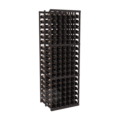 InstaCellar - 6 Column Double Deep Rack in Ponderosa Pine Black stained without WineSafe™ Satin Sealant