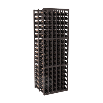 InstaCellar - 6 Column Double Deep Rack in Ponderosa Pine Black stained with WineSafe™ Satin Sealant