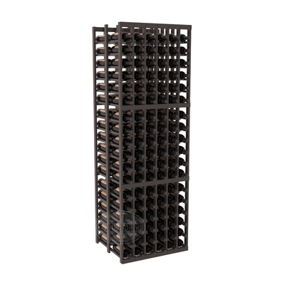 InstaCellar - 6 Column Double Deep Rack in Ponderosa Pine Black stained with WineSafe™ Satin Sealant
