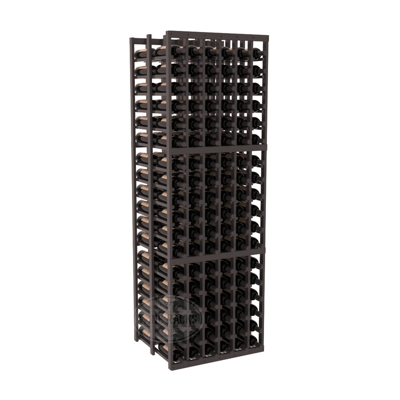 InstaCellar - 6 Column Double Deep Rack in Ponderosa Pine Black stained with WineSafe™ Satin Sealant