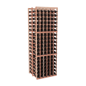 InstaCellar - 6 Column Double Deep Rack in Premium Redwood Unstained without WineSafe™ Satin Sealant