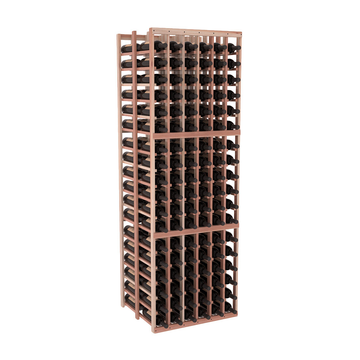 InstaCellar - 6 Column Double Deep Rack in Premium Redwood Unstained with WineSafe™ Satin Sealant