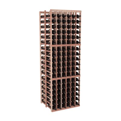 InstaCellar - 6 Column Double Deep Rack in Premium Redwood Unstained with WineSafe™ Satin Sealant