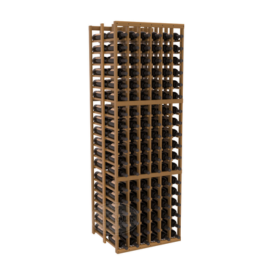 InstaCellar - 6 Column Double Deep Rack in Premium Redwood Oak stained with WineSafe™ Satin Sealant