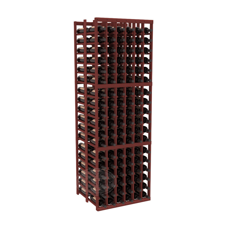 InstaCellar - 6 Column Double Deep Rack in Premium Redwood Cherry stained without WineSafe™ Satin Sealant