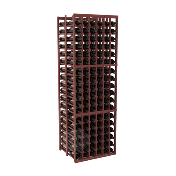 InstaCellar - 6 Column Double Deep Rack in Premium Redwood Cherry stained with WineSafe™ Satin Sealant