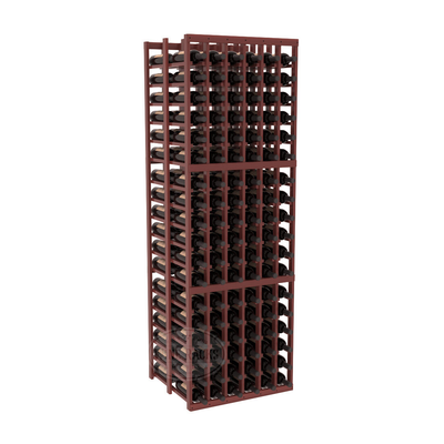 InstaCellar - 6 Column Double Deep Rack in Premium Redwood Cherry stained with WineSafe™ Satin Sealant