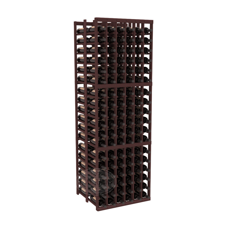 InstaCellar - 6 Column Double Deep Rack in Premium Redwood Walnut stained without WineSafe™ Satin Sealant
