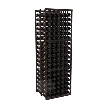 InstaCellar - 6 Column Double Deep Rack in Premium Redwood Black stained without WineSafe™ Satin Sealant