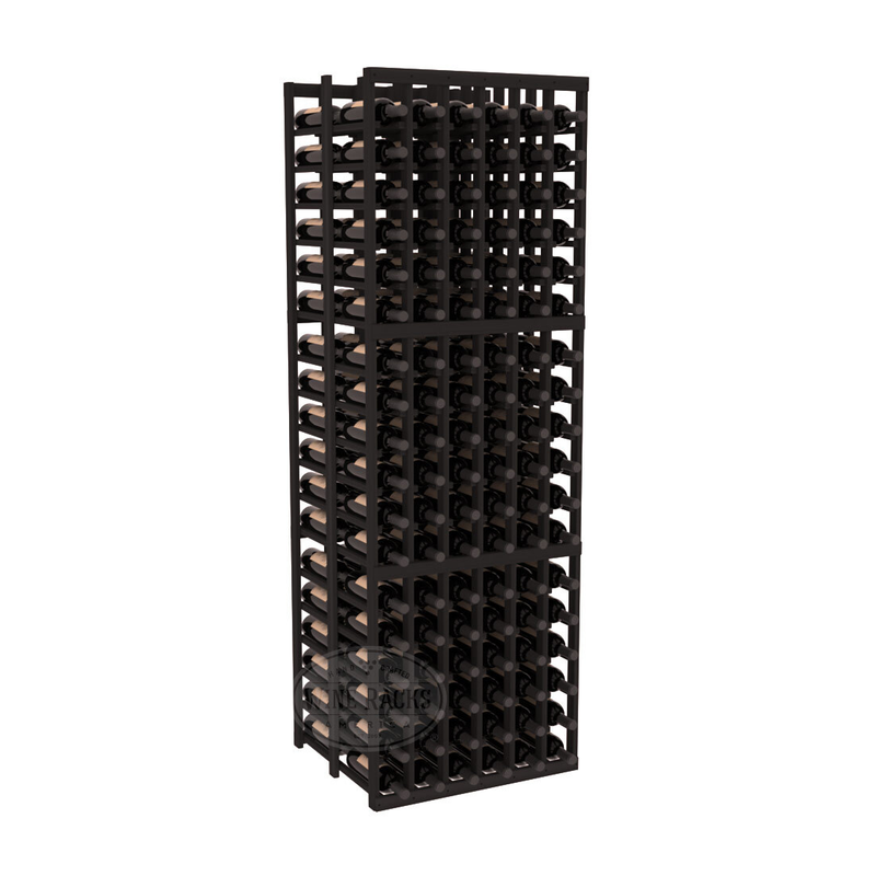 InstaCellar - 6 Column Double Deep Rack in Premium Redwood Black stained without WineSafe™ Satin Sealant