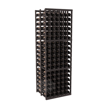 InstaCellar - 6 Column Double Deep Rack in Premium Redwood Black stained with WineSafe™ Satin Sealant