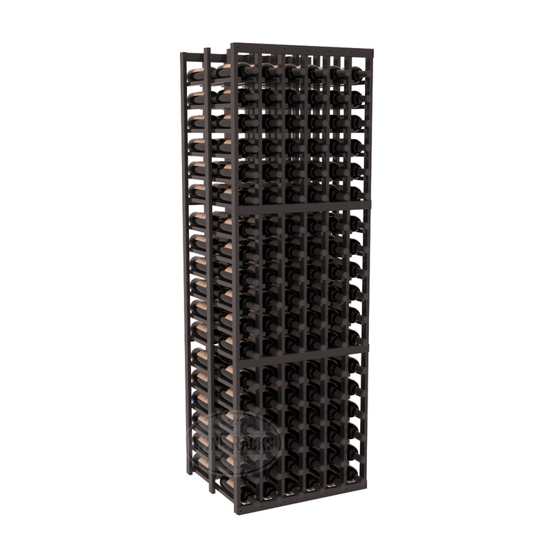InstaCellar - 6 Column Double Deep Rack in Premium Redwood Black stained with WineSafe™ Satin Sealant
