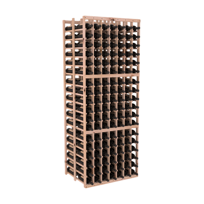 InstaCellar - 7 Column Double Deep Rack in Knotty Alder Unstained without WineSafe™ Satin Sealant